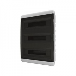 Щит распределительный встраиваемый ЩРВ-54 535х398х102 мм IP41 B прозрачная черная дверца