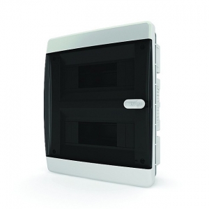 Щит распределительный встраиваемый ЩРВ-18 290х236х103 мм IP41 C прозрачная черная дверца