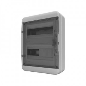 Щит распределительный навесной ЩРН-24 410х300х142 мм IP65 B прозрачная черная дверца