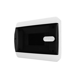 Щит распределительный навесной  ЩРН-6 150х182х103 мм IP41 C прозрачная черная дверца