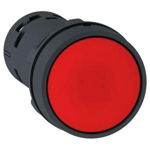 Кнопка моноблочная XB7 1НЗ пружинный возврат красный