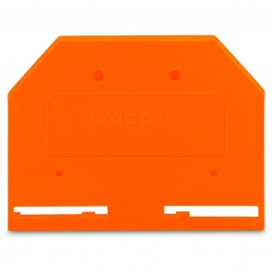 Пластина торцевая и промежуточная 2,5 мм на 2 проводника оранжевый