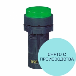 Кнопка моноблочная XB7 1НО 230 В подсветка зеленый (снят с производства)