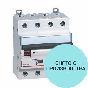 Выключатель автоматический дифференциальный DX3 6000 4P 16 A 30 мА 10 кА AC (снят с производства)