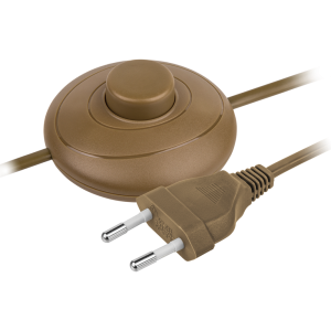 Шнур сетевой NPS-FS01-170-2x0,5-BR 1,7 м выключатель коричневый