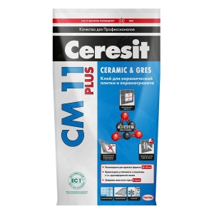 Клей для керамогранита и керамической плитки Ceresit CM 11 PLUS 5 кг