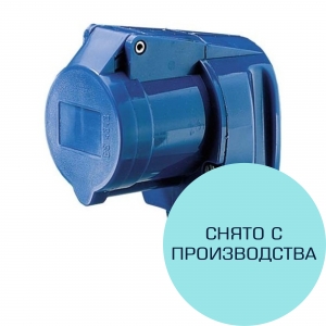 Розетка кабельная угловая Schuko 1566 16 А 3 P IP44 230 В синий (снят с производства)