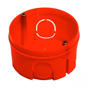 Коробка установочная КУ1105-и 64х40 мм IP20 для сплошных стен красный