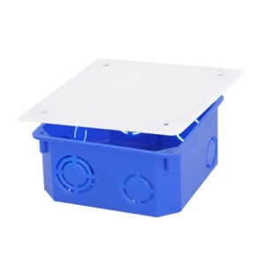 Коробка распределительная 010-006 110х110х50 мм IP20 для сплошных стен синий