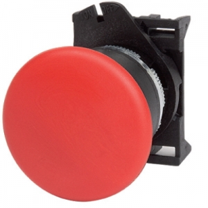 Кнопка грибовидная прозрачная с фиксацией красная д 40 DKC