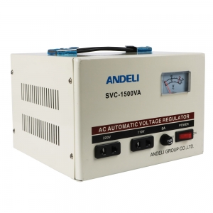 Стабилизатор напряжения ANDELI SVC-1500 VA 110-250 V электромеханический горизонтальный